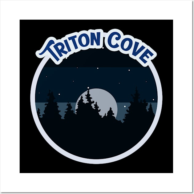 Triton Cove Campground Campground Camping Hiking and Backpacking through National Parks, Lakes, Campfires and Outdoors of Washington Wall Art by AbsurdStore